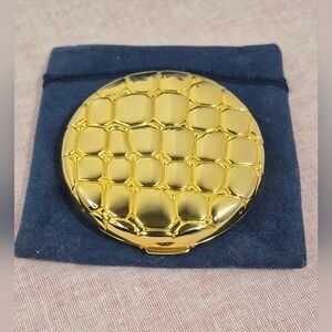 Vtg Estee Lauder Golden Alligator Compact Pressed Powder Ecru 02 *no Puff